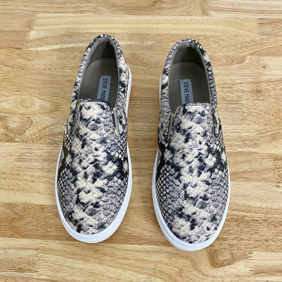 Steve Madden Ecentric Snake Print Slip On Comfort Walking Sneakers Size 8.5 - Picture 5 of 11